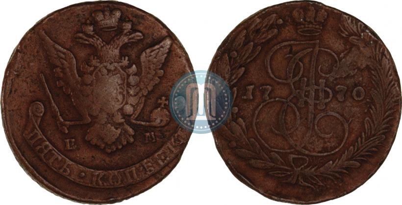 Picture 5 kopecks 1770 year ЕМ 