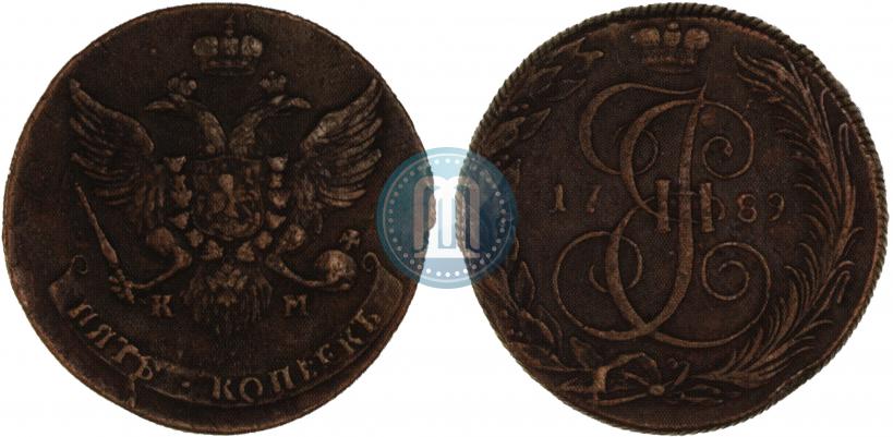 Picture 5 kopecks 1789 year КМ 