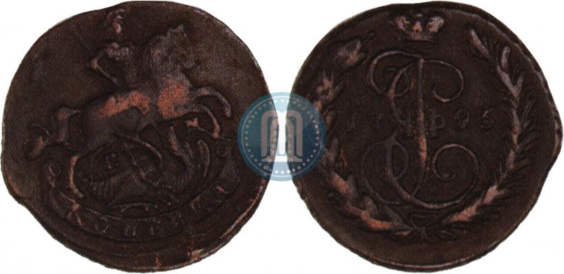 Picture 1 kopeck 1796 year ЕМ 