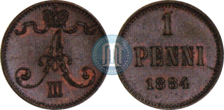 Фото 1 пенни 1884 года  