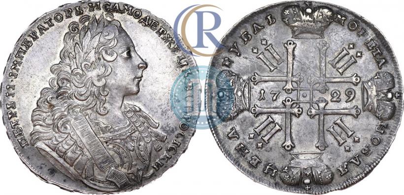 Фото 1 рубль 1729 года  "Тип 1729"