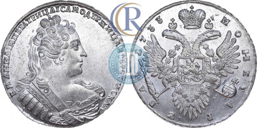 Фото 1 рубль 1733 года  