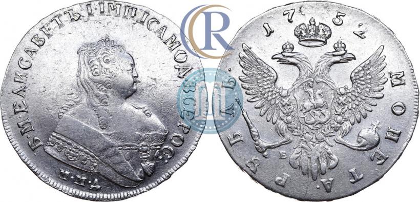 Фото 1 рубль 1752 года ММД-Е 