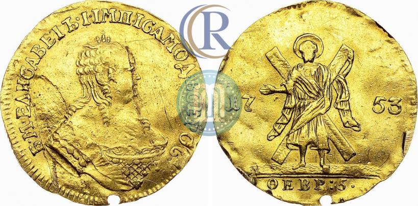 Picture 1 ducat 1753 year  "St. Andrew on the reverse"