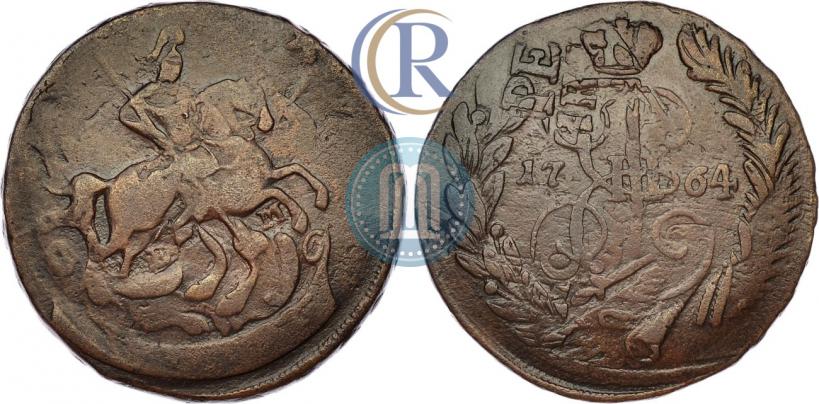 Фото 2 копейки 1764 года ЕМ 