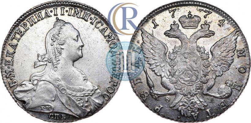 Picture 1 rouble 1774 year СПБ-ФЛ 
