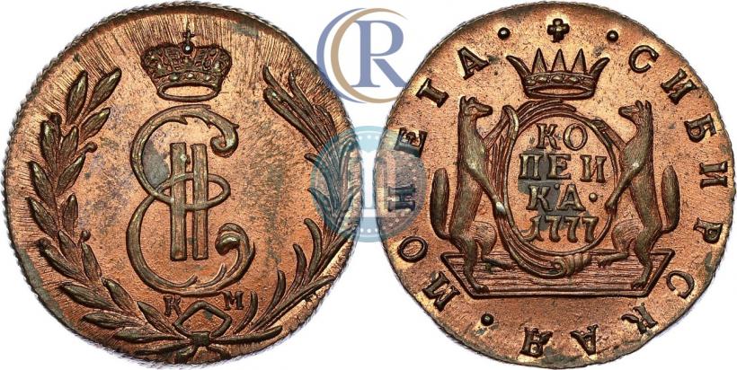 Picture 1 kopeck 1777 year КМ 