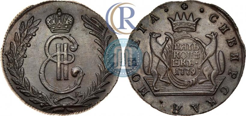 Picture 5 kopecks 1779 year КМ 