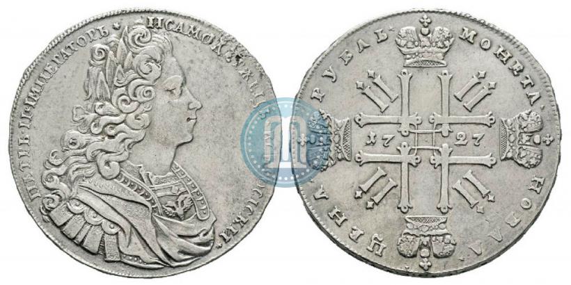 Picture 1 rouble 1727 year  "Moscow type"