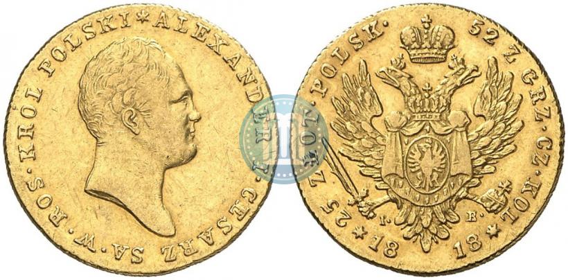 Picture 25 złotych 1818 year IB 