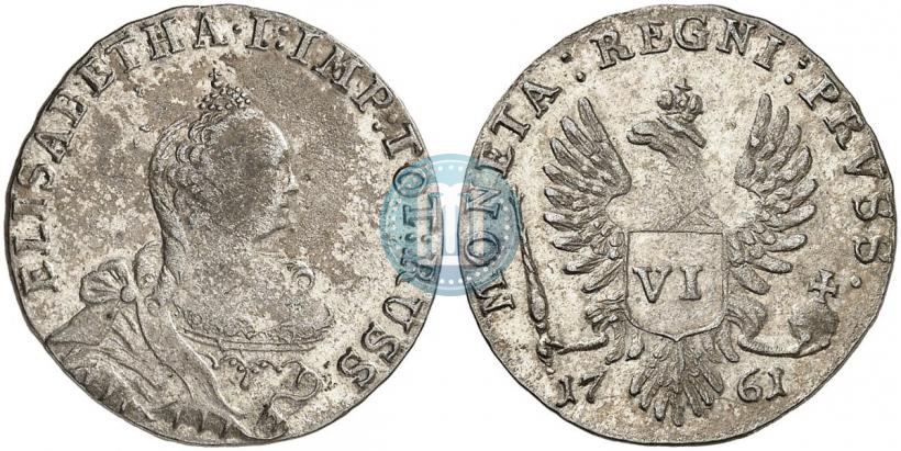 Picture 6 groszy 1761 year  