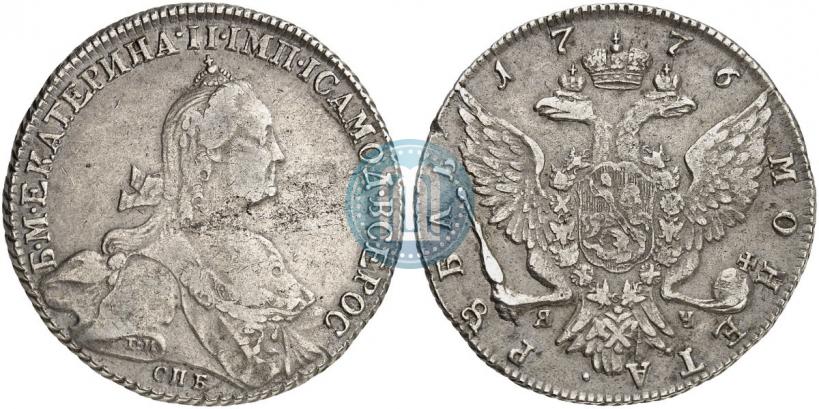 Picture 1 rouble 1776 year СПБ-ЯЧ 