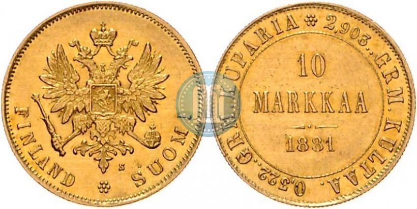 Фото 10 марок 1881 года S 