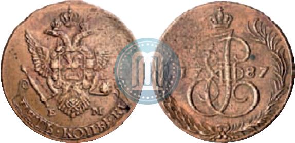 Фото 5 копеек 1787 года ЕМ 
