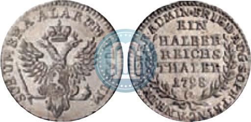 Фото Ein halber reichsthaler 1798 года  "Княжество Йевер"