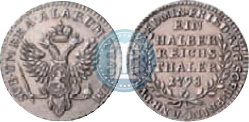 Picture Ein halber reichsthaler 1798 year  "Dutchy of Jever"