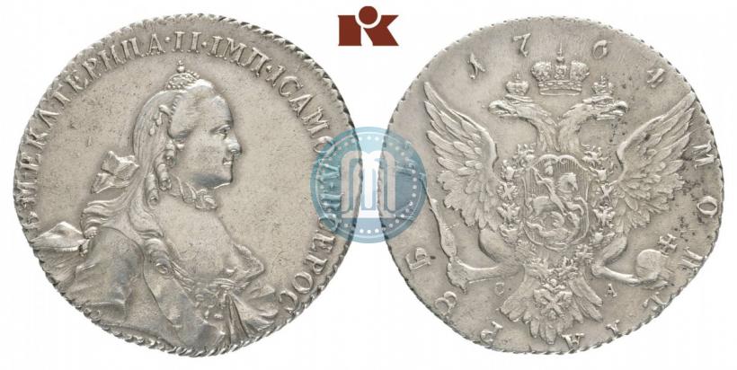 Picture 1 rouble 1764 year СПБ-СА 