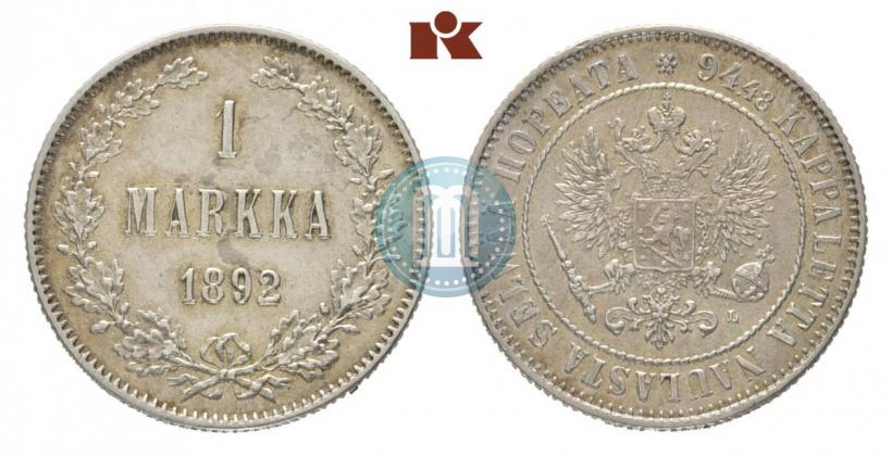 Picture 1 markka 1892 year L 