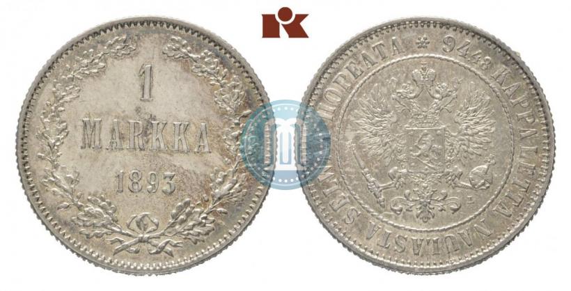 Picture 1 markka 1893 year L 