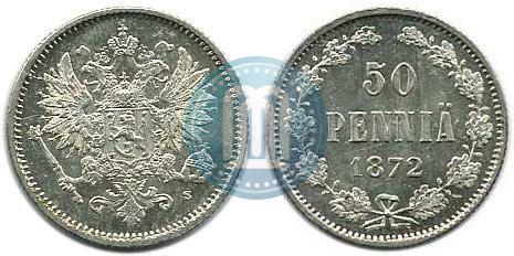 Фото 50 пенни 1872 года S 