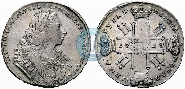 Фото 1 рубль 1729 года  "Тип 1729"
