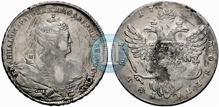 Picture 1 rouble 1740 year  "Moscow type"