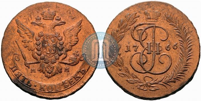 Picture 5 kopecks 1766 year ММ 