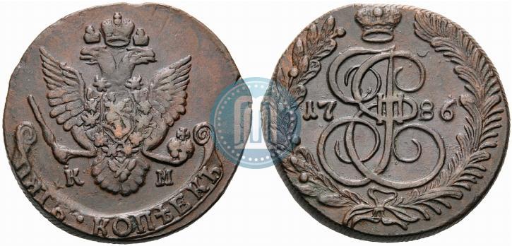 Picture 5 kopecks 1786 year КМ 