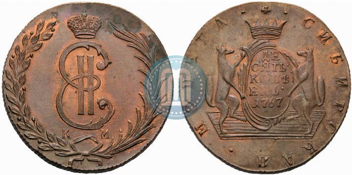 Picture 10 kopecks 1767 year КМ 