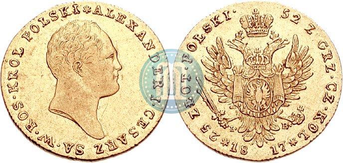 Picture 25 złotych 1817 year IB 