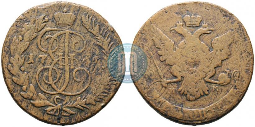 Picture 5 kopecks 1766 year ММ 