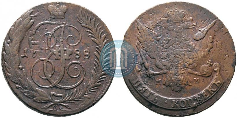 Фото 5 копеек 1788 года ММ 