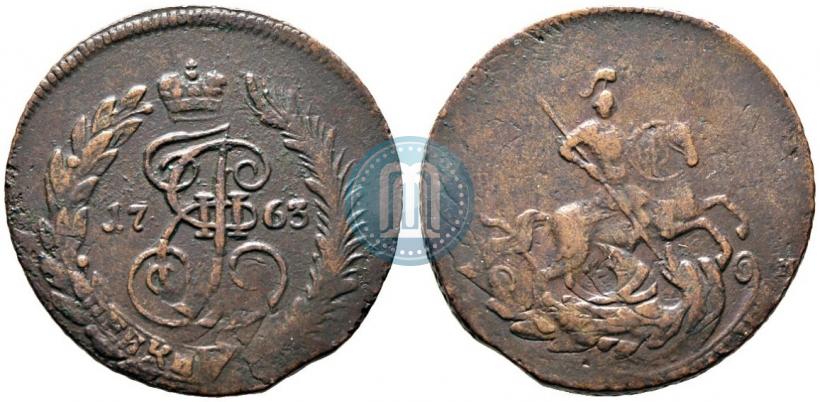 Фото 2 копейки 1763 года СПМ 