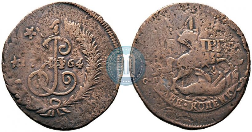 Фото 2 копейки 1764 года СПМ 