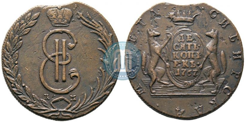 Picture 10 kopecks 1767 year КМ 