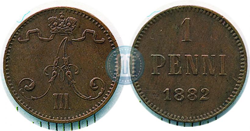 Фото 1 пенни 1882 года  