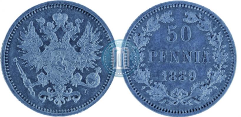 Фото 50 пенни 1889 года L 