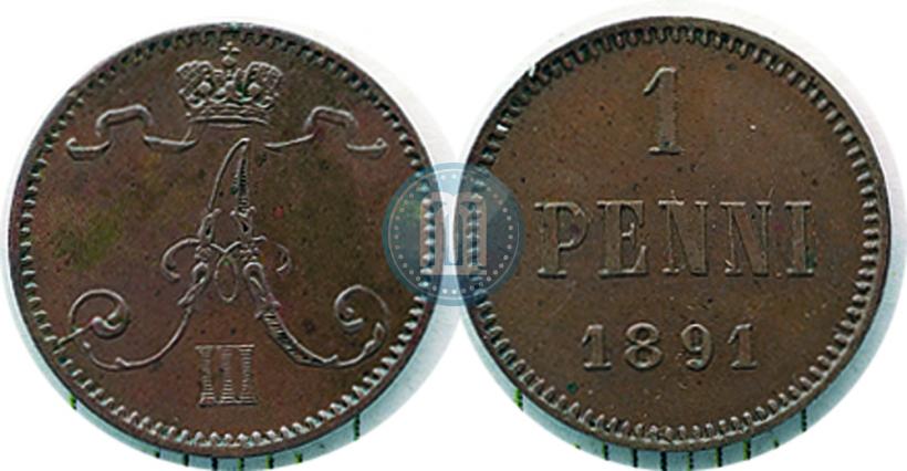 Picture 1 penni 1891 year  