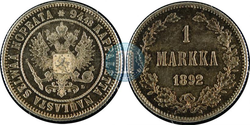 Picture 1 markka 1892 year L 