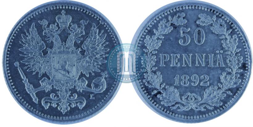 Фото 50 пенни 1892 года L 