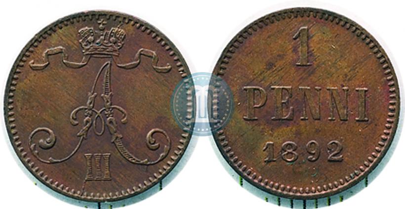 Фото 1 пенни 1892 года  