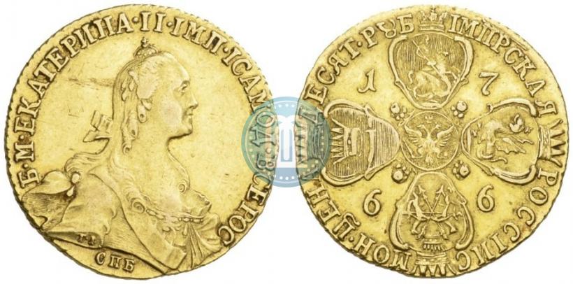 Picture 10 roubles 1766 year СПБ 