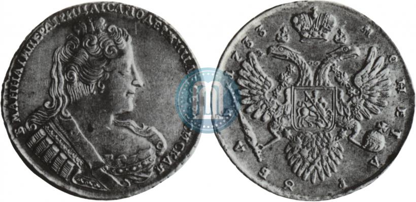 Picture 1 rouble 1733 year  