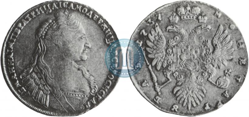 Фото 1 рубль 1737 года  "Тип 1735 года"