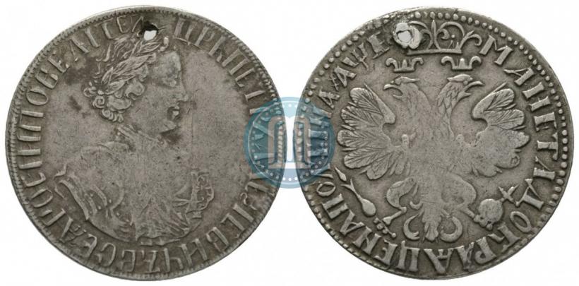 Фото Полтина 1705 года  "Уборная"