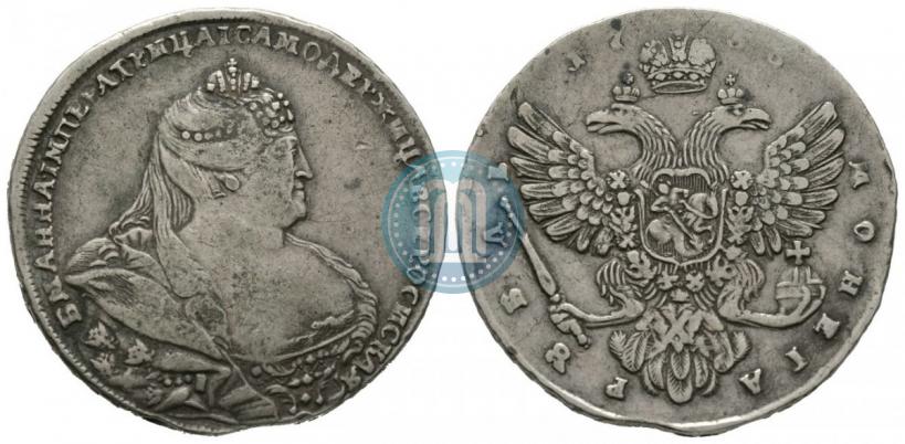 Фото 1 рубль 1738 года  "Московский тип"