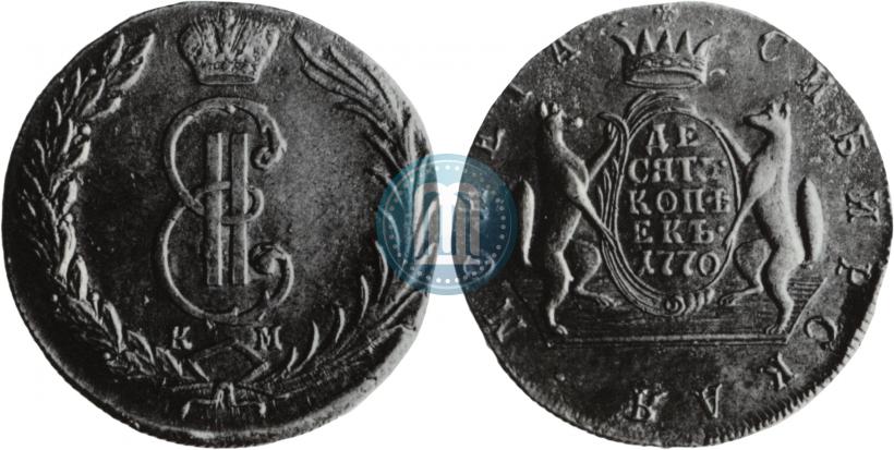 Picture 10 kopecks 1770 year КМ 
