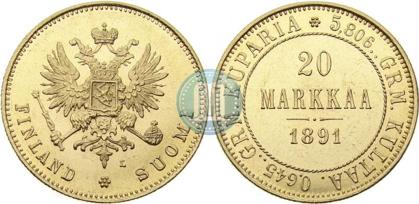 Фото 20 марок 1891 года L 