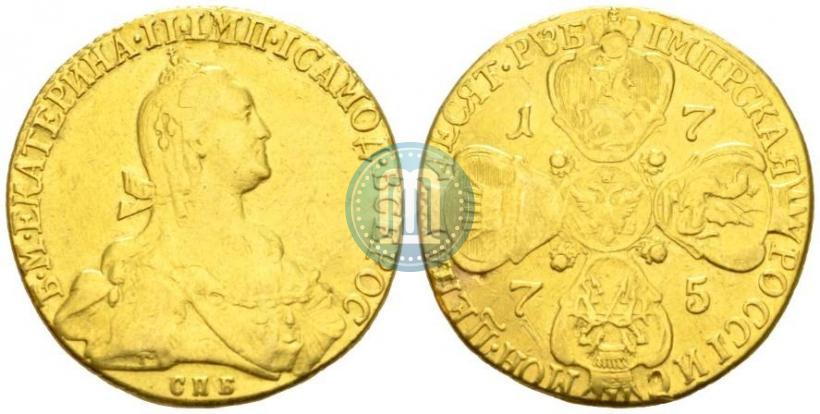 Picture 10 roubles 1775 year СПБ 