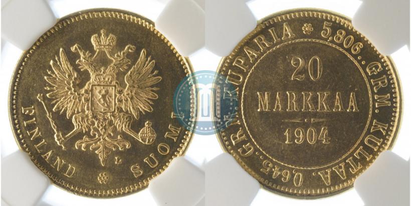 Picture 20 markkaa 1904 year L 
